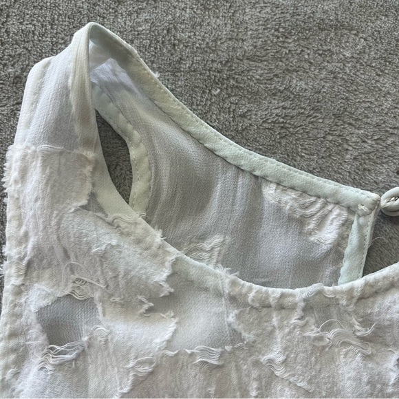 Aritzia Wilfred White Sèvres Floral Sleeveless Tunic Top Blouse - Picture 11 of 12